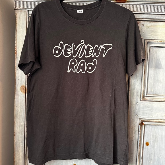 Clare V x Adam Scott Devient Rad Black t shirt Size L - Picture 1 of 6